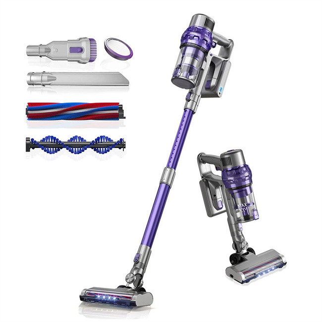 Dual Brush Roll Cordless Vacuum Cleaner Lightweight Stick Vacuums 23kpa