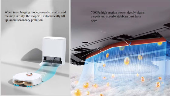 AI LINE LASER LDS ROBOT VACUUM CLEANER WITH ALL FUNCTION ROTARY MOP
